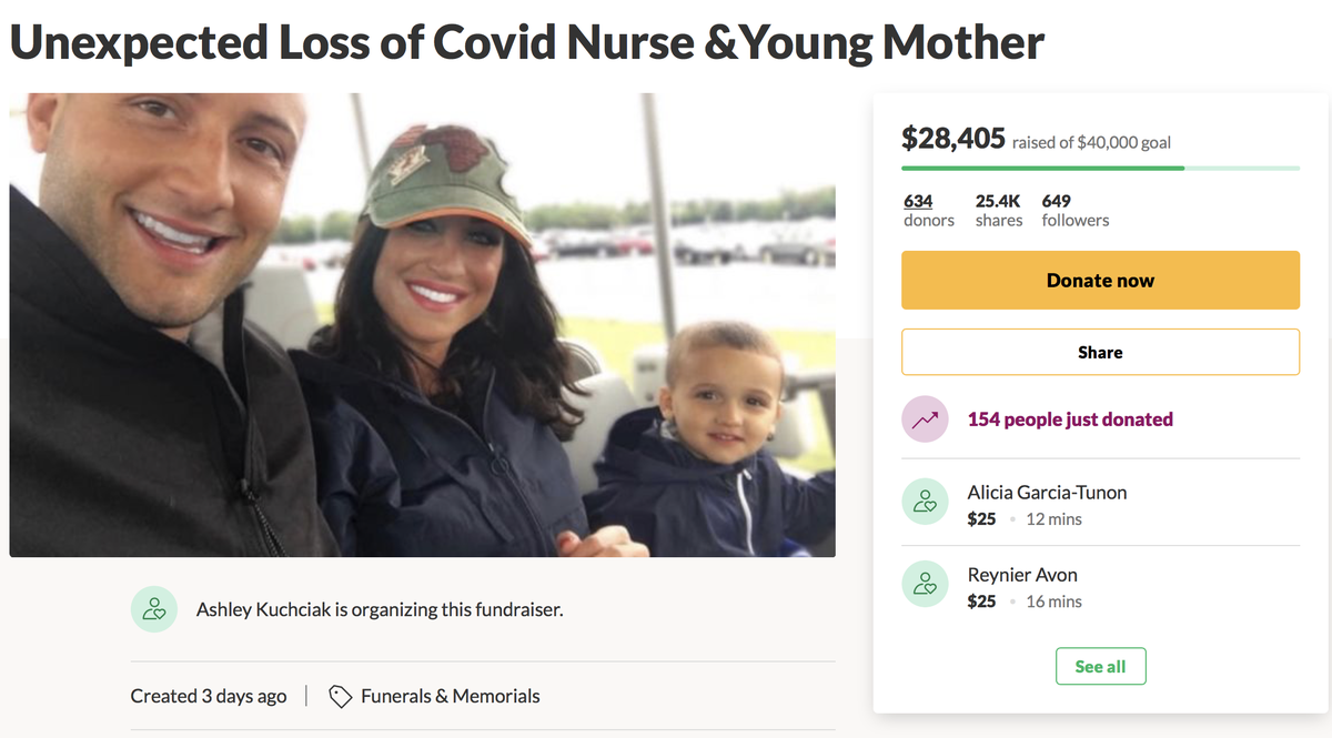 Danielle Dicenso, an ICU nurse at Palmetto General Hospital in Hialeah has died from COVID-19 complications, her family says.