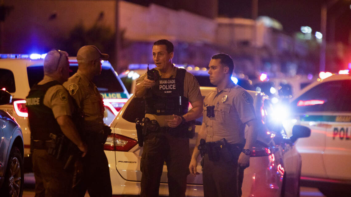 Photos and video: What the scene looked like after a Miami-Dade police officer was shot