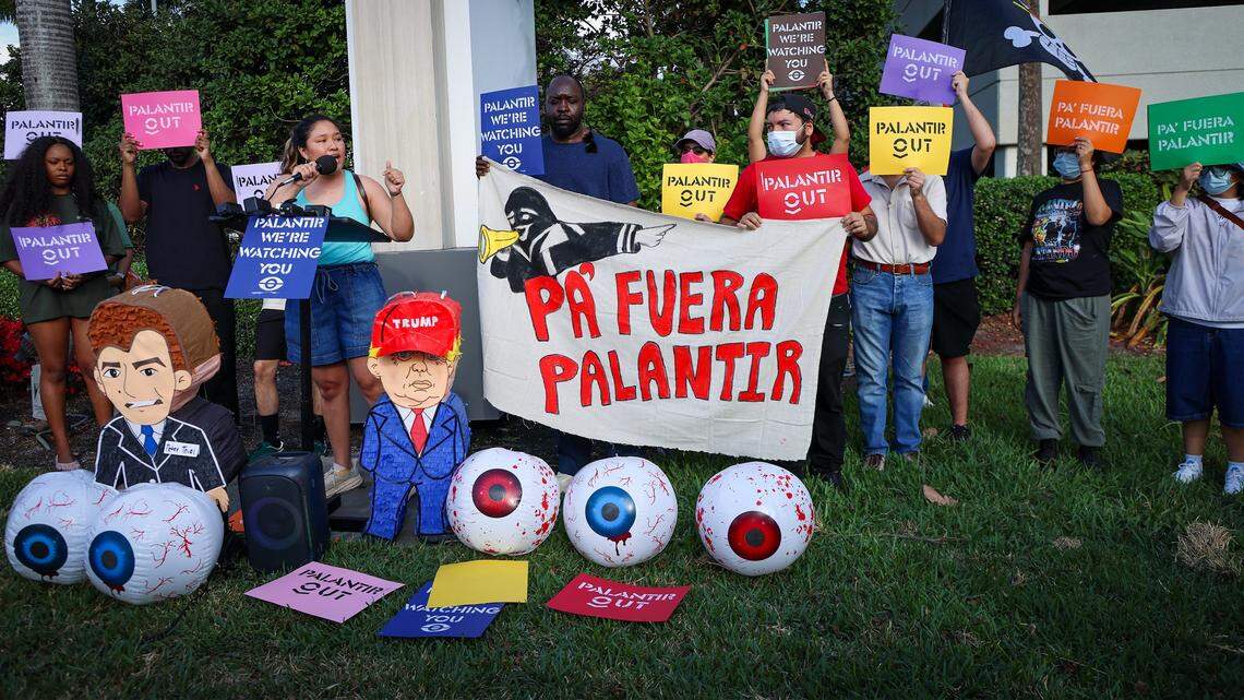 ‘They’re not welcome’: Why activists protested at Palantir’s new Miami base