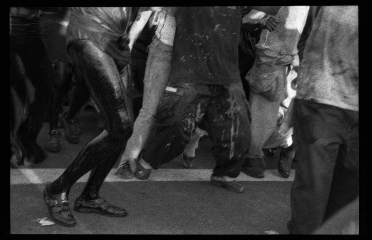 The photographer experimented with film stocks to allow him to shoot in the pre-dawn darkness.