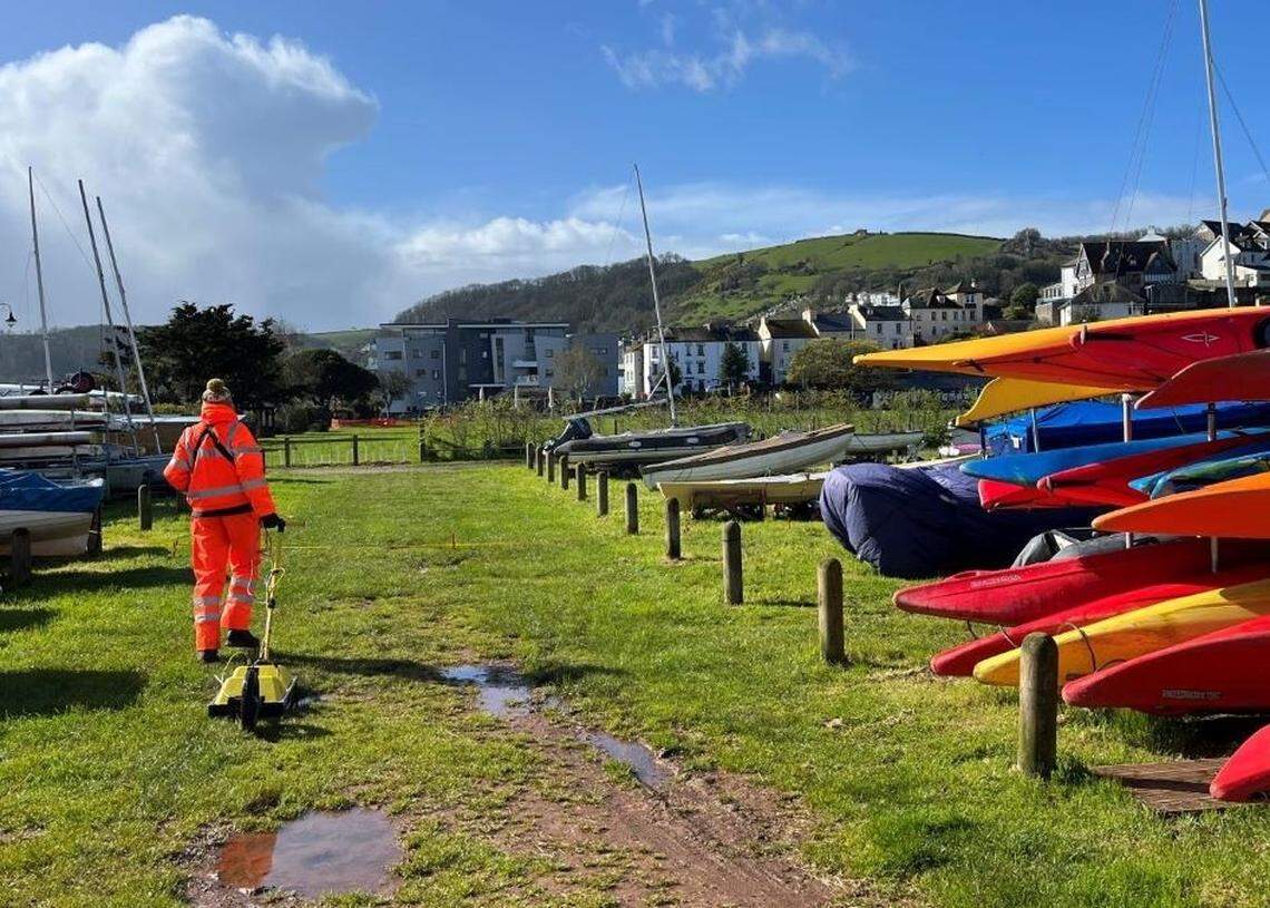 David Ashby used the ground penetrating radar to scan the park.
