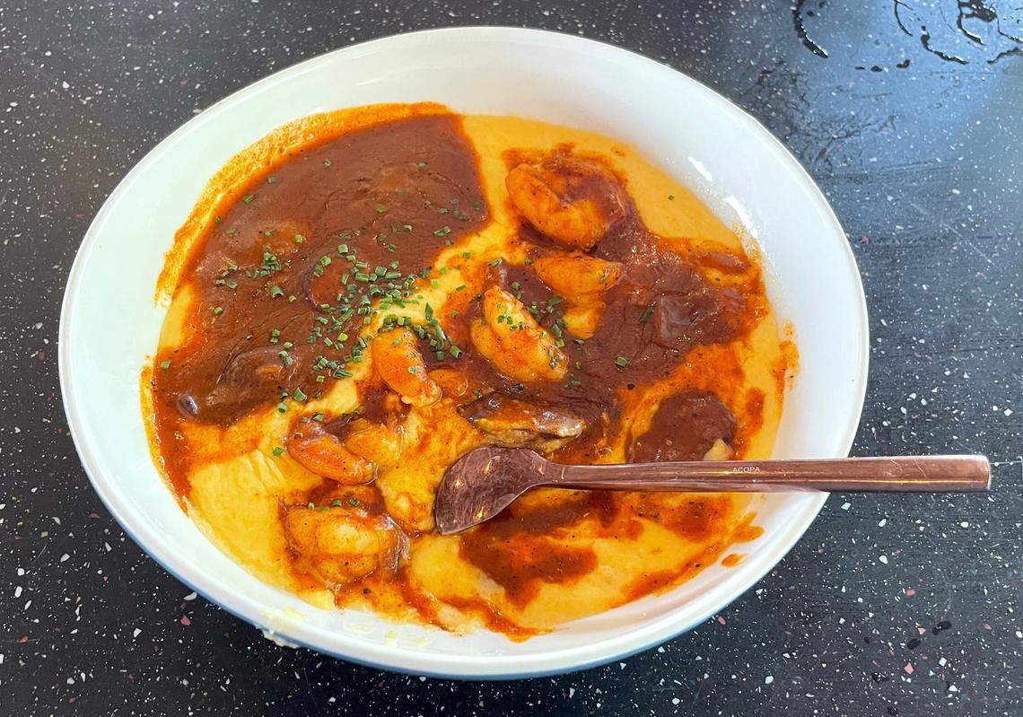 Shrimp and grits at Crackers Southern Dining.