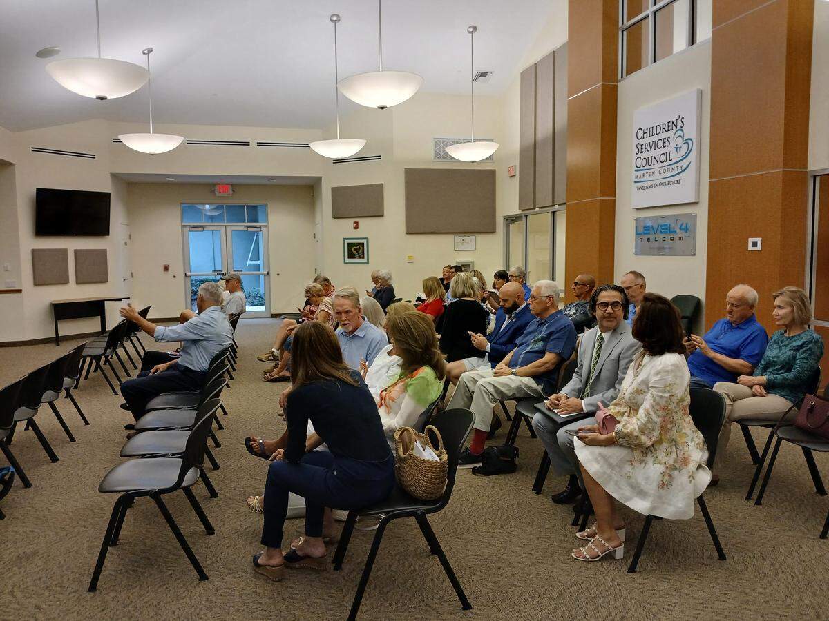 About 25 people turned out Sept. 8, 2025, for a hearing on the proposed tax rate and budget of the Children's Services Council of Martin County, located in Stuart, Florida.