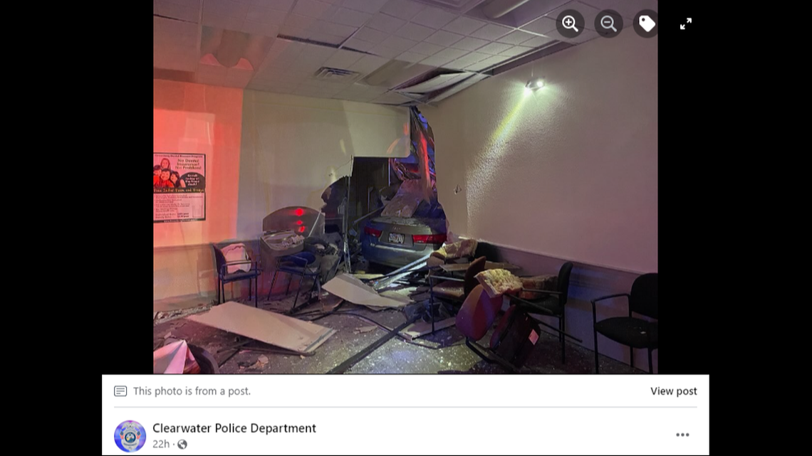 No one was injured during the crash, police said.