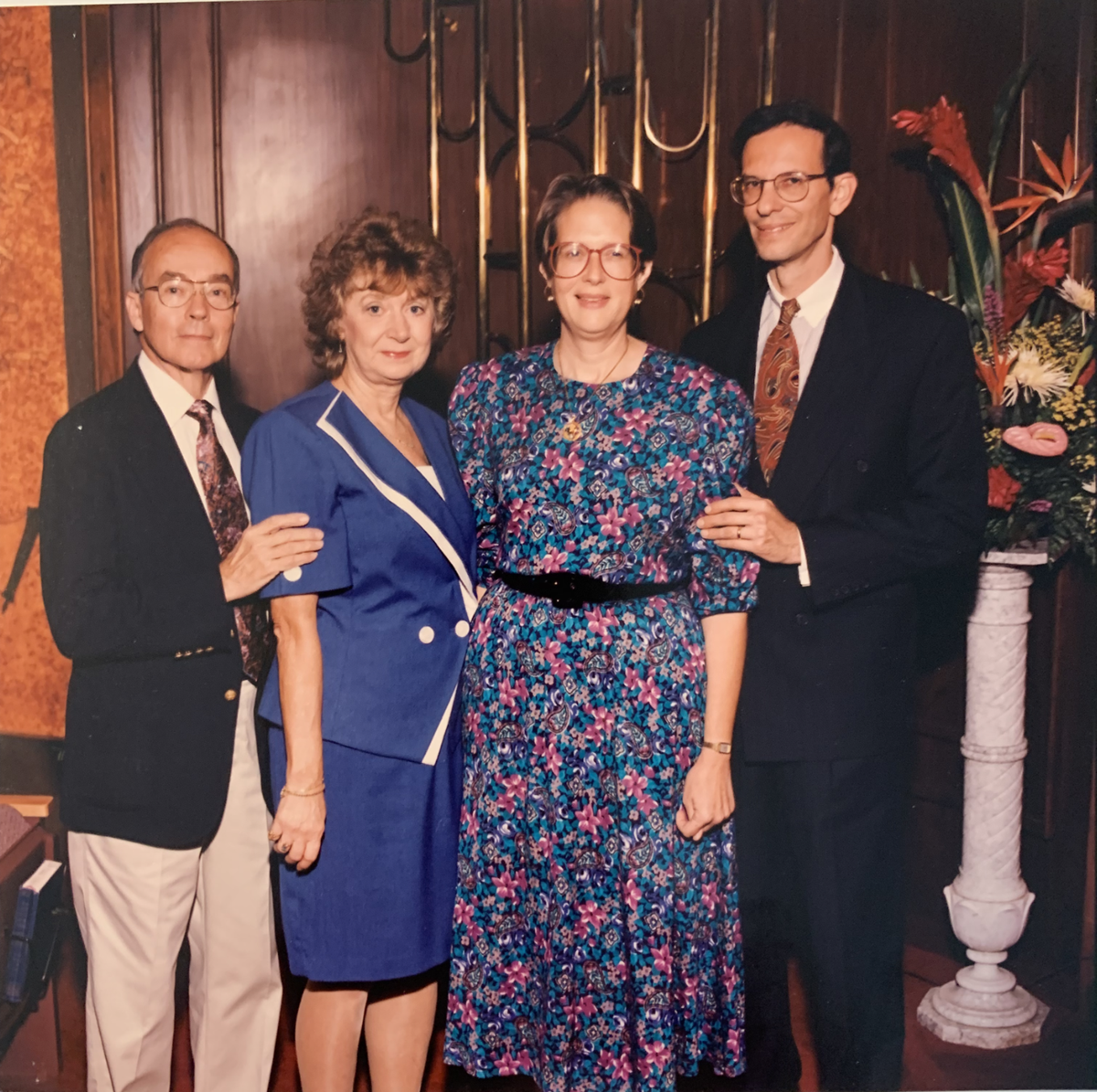 From left: Theobaldo Tamés (shooter), Lillian (Lillie) Dickmon, Margery Glickman, Fred Glickman. Photo provided by the Glickmans.