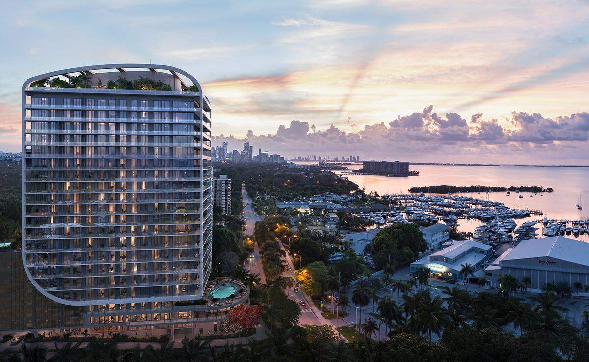 Architectural rendering of Mr. C Residences in Coconut Grove, which has seen a recent $50 boom in sales.