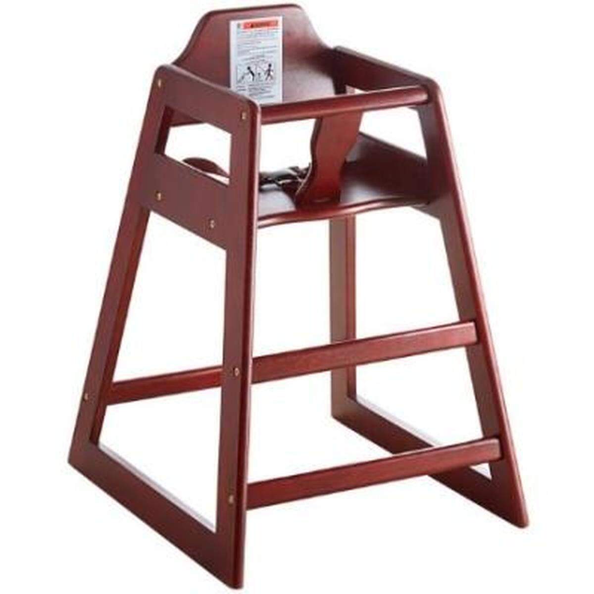 A Lancaster Table & Seating High Chair in the Mahogany color