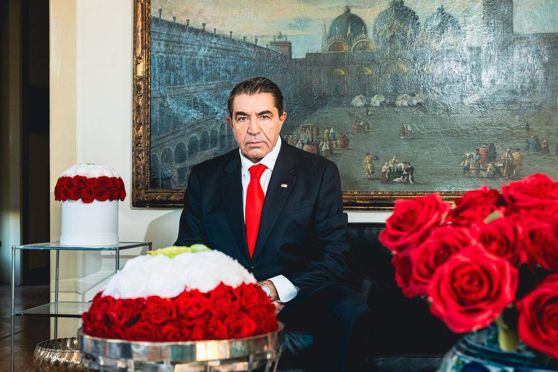 Paolo Zampolli, a former modeling agent turned presidential special envoy, at his apartment in Milan, Italy, on March 3, 2024. Zampolli is in a custody battle over his son with Amanda Ungaro, a former model and the boy’s mother. ICE deported Ungaro to Brazil in October.