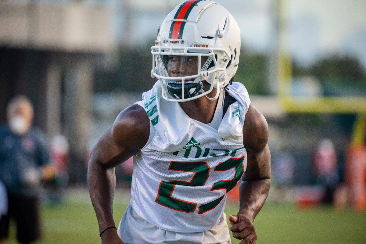 University of Miami cornerback Te’Cory Couch was compared to a chihuahua by defensive coordinator Blake Baker. He’d prefer bulldog. 