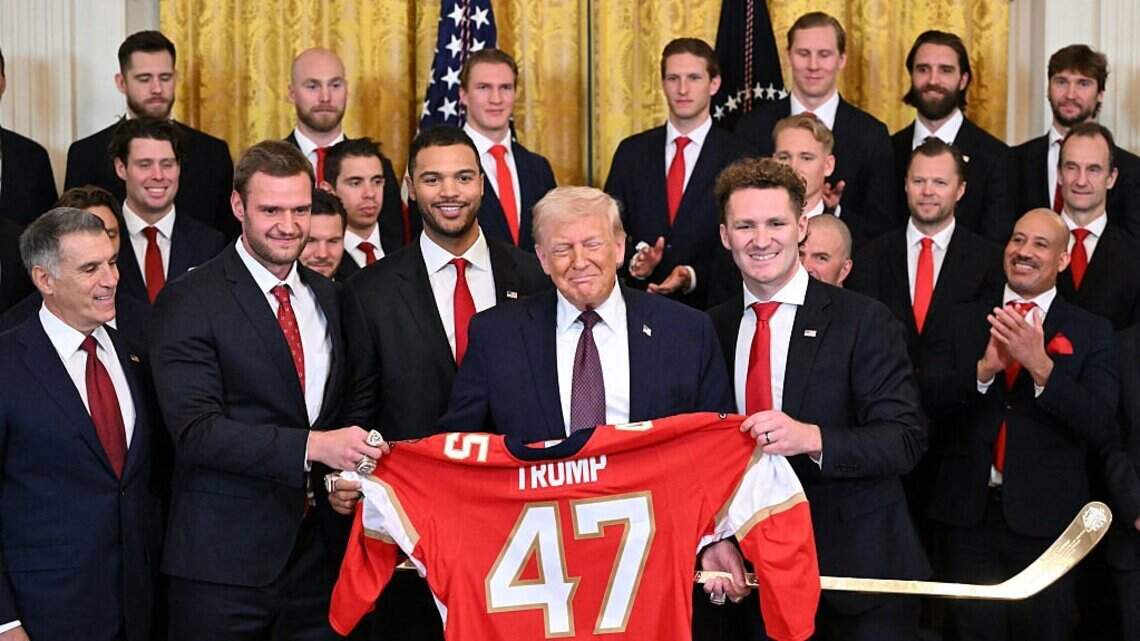 Stanley Cup champion Panthers go to White House again. Take a look at their visit