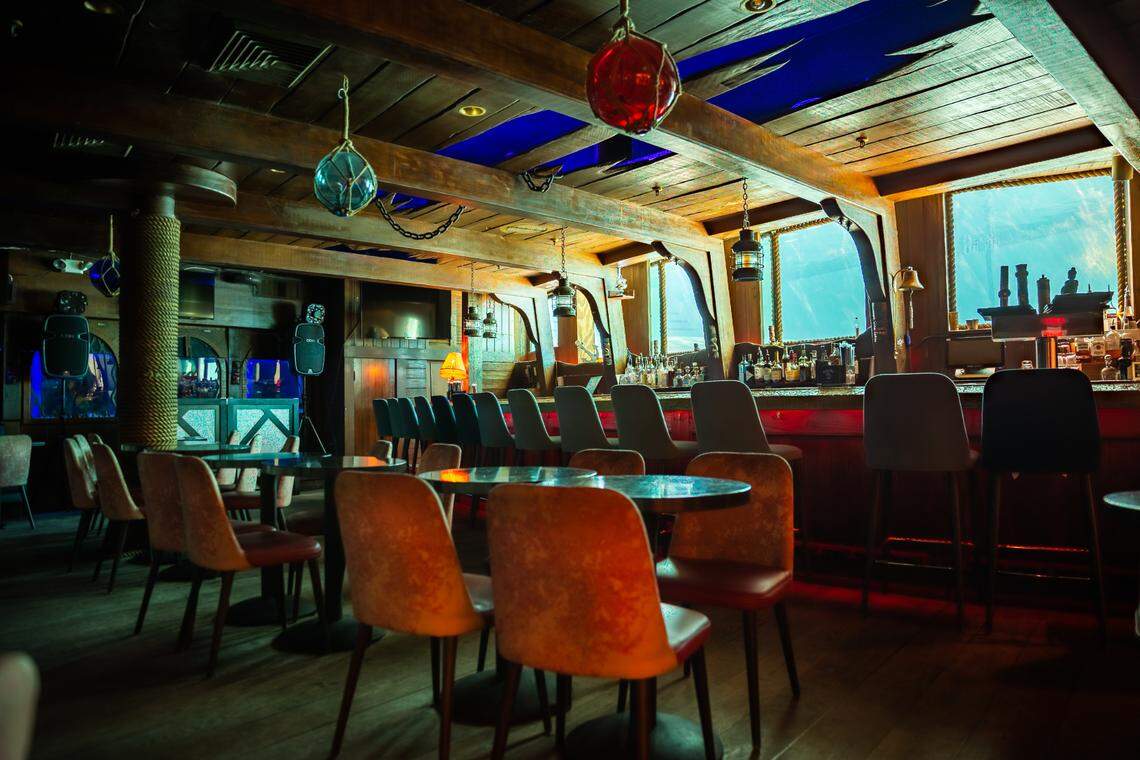 The Wreck Bar at B Ocean Hotel is designed to resemble a Spanish galleon.
