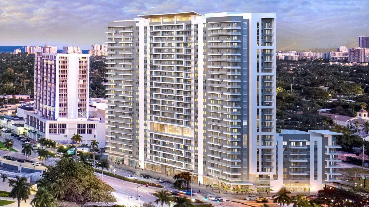 BTI Partners anticipates launching construction in February 2022 on its new project at Hollywood’s former Bread Building site. Above: A rendering of the new project.
