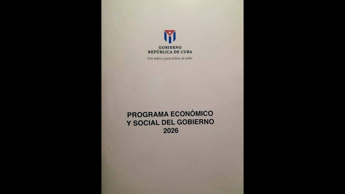 An image of the Cuban government’s annual economic plan was shared by the country’s prime minister, Manuel Marrero, on social media.