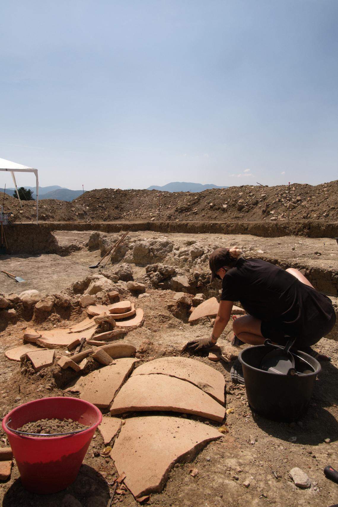 Large storage containers and vases were used to hold goods before their trade in the Mediterranean.