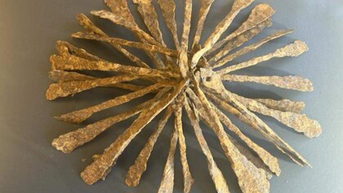 A woman cleaning her parents’ basement in Valdres stumbled on 32 millennium-old iron ingots, likely used as a payment system, experts said.