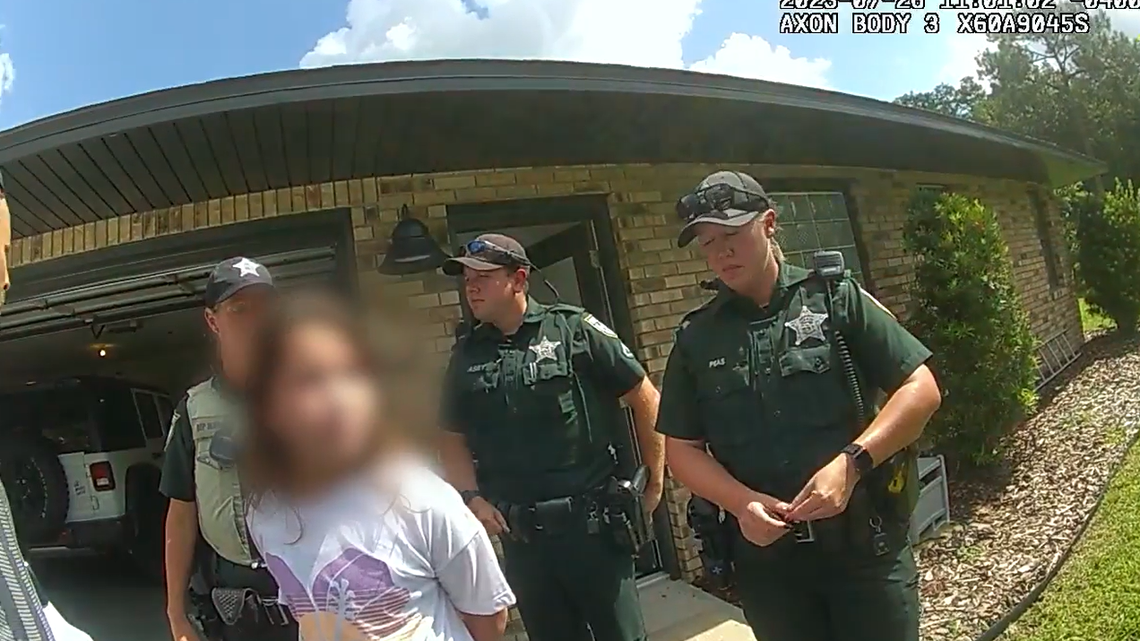 An 11-year-old Florida girl was arrested after deputies said she texted 911 “to falsely report that her friend was kidnapped by an armed male,” the Volusia County Sheriff’s Office says.