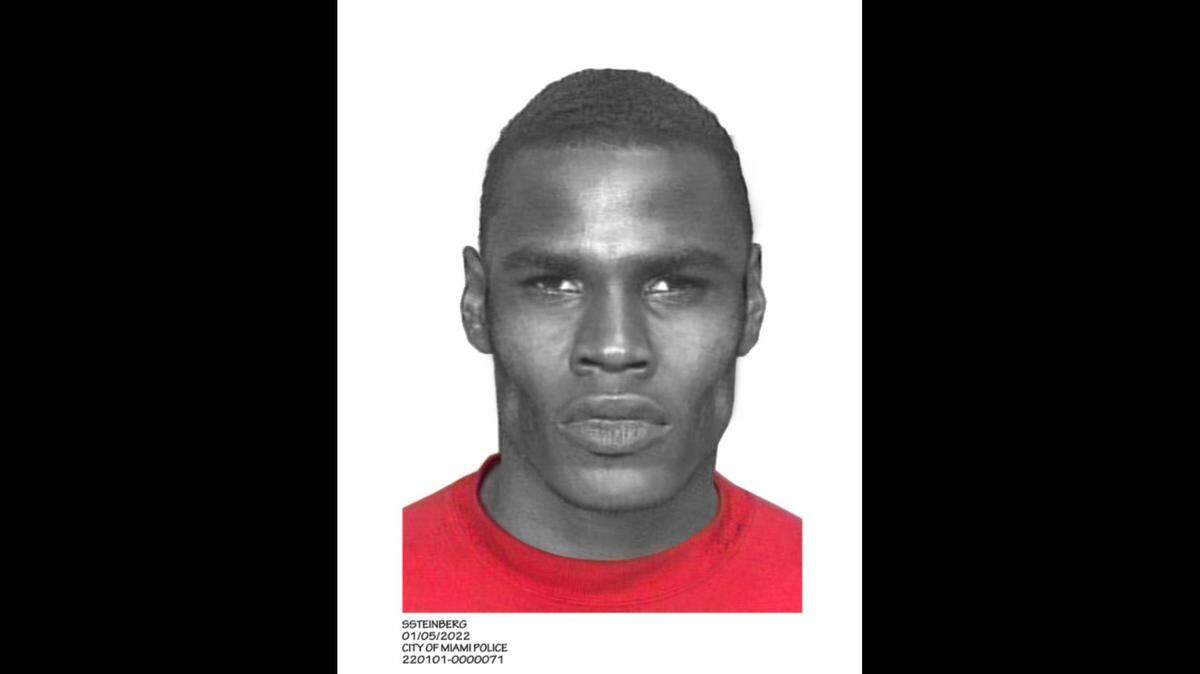 Miami police released a sketch of a man who detectives say is wanted in a sexual battery in the area of Southwest 13th Avenue and 10th Street.
