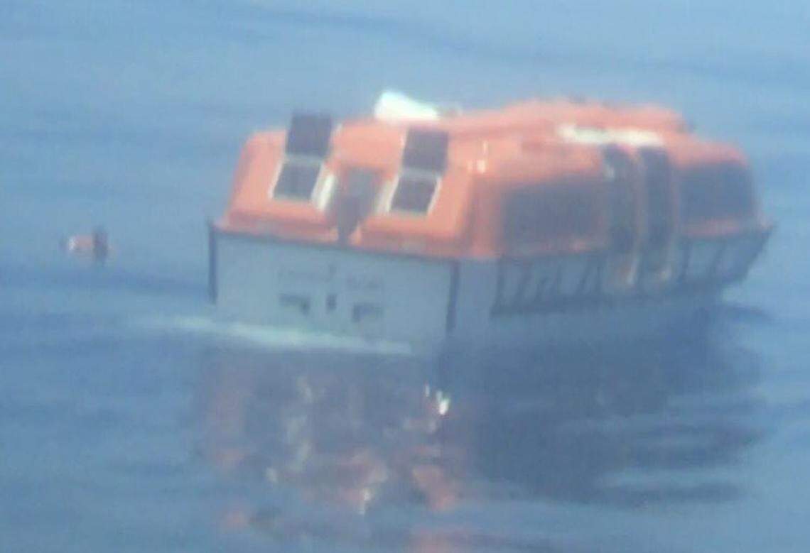 Carnival Glory passenger Kristine Shipman captured the moment that a lifeboat rescued Norwegian Cruise Line worker Francis Rakochi Santiago after he went overboard a day earlier.