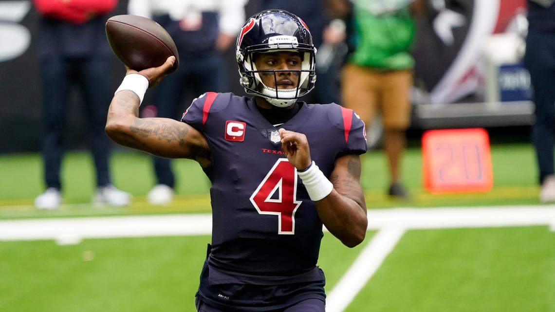 Houston Texans quarterback Deshaun Watson (4) is on the NFL trade market.