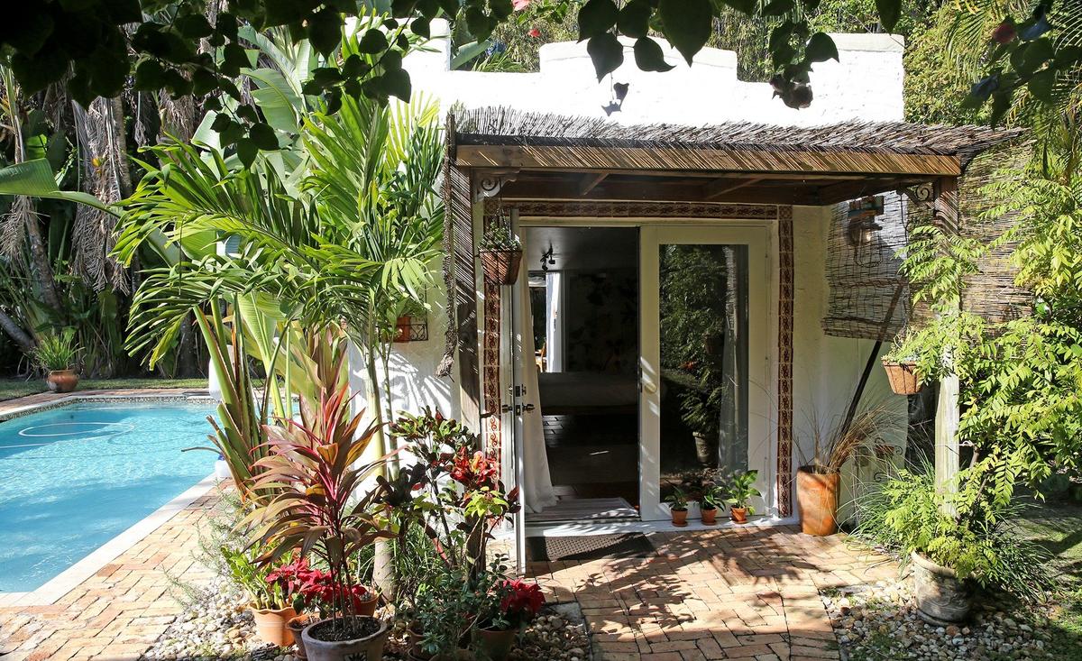Paola Ugolini’s Airbnb cottage at her home in Biscayne Park. The Airbnb listing is the most popular listing in Florida.