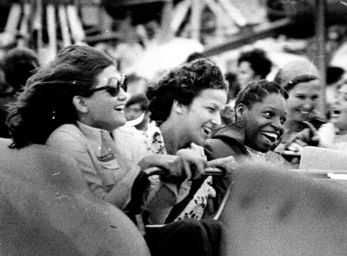 Youth Fair thrill rides in 1975.