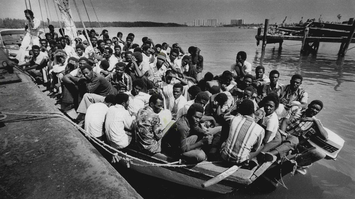 A boatload of Haitian refugees arrives in South Florida. Its a scene that has been played out for five decades.
