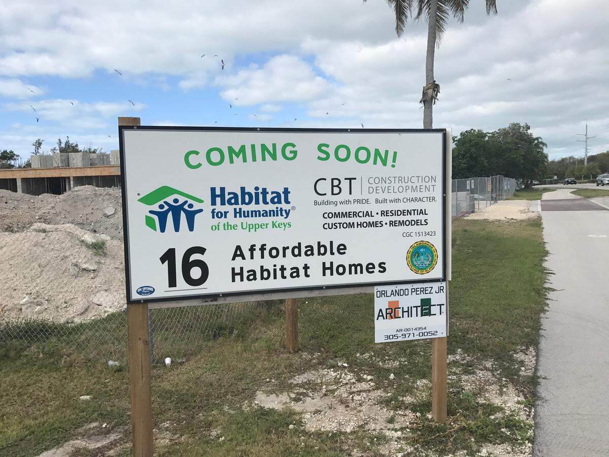 Construction crews are in the process of building Habitat at Windley Point, a 16-unit affordable housing development in Islamorada.