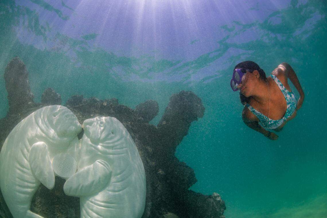 Snorkel through sculpture and sea life at Hollywood Beach’s new underwater art reef, part of the 1000 Mermaids Artificial Reef Project.