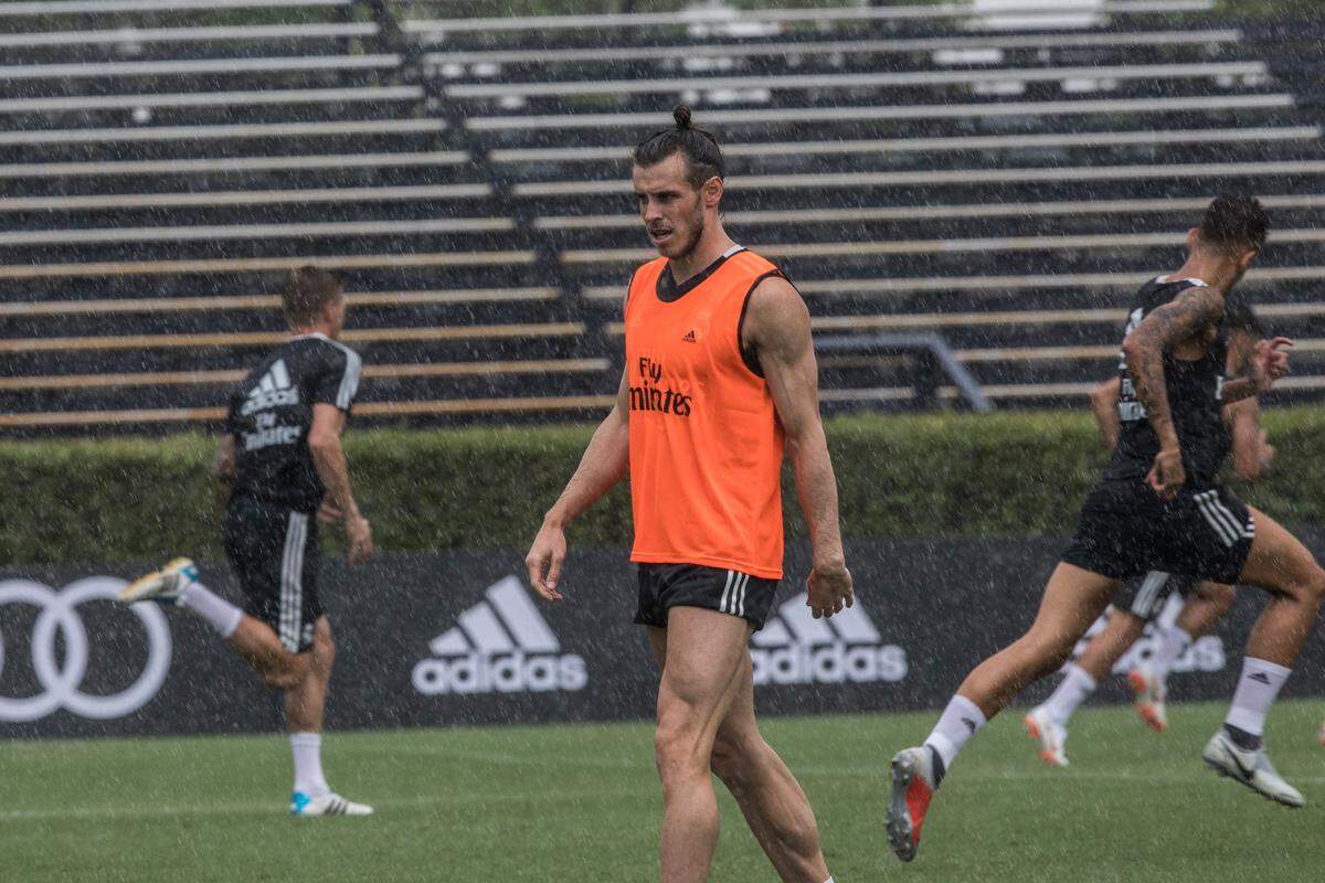 Real Madrid winger Gareth Bale shown training at Florida International University in Miami, Fla. on Sunday, July 29, 2018. The Spanish soccer club will play a match against England’s Manchester United on Tuesday, July 31, 2018, a part of the International Champions Cup at Hard Rock Stadium in Miami, Fla. 