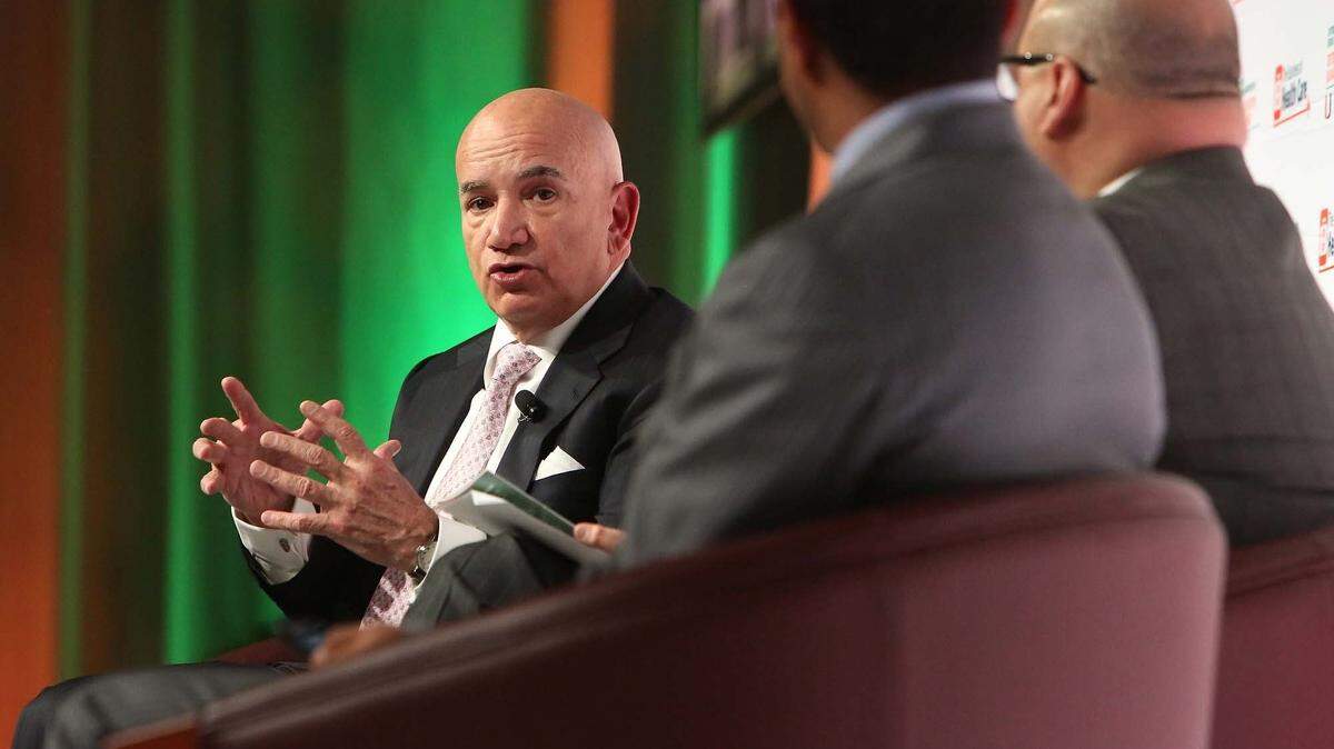 The election of President Donald Trump was a key theme of the University of Miami's 2017 Business of Healthcare conference. The Trump administration's new policies, and old politics surrounding the Affordable Care Act will be central themes of this year's Business of Healthcare conference, which takes place Friday at UM's Watsco Center in Coral Gables. In this 2017 photo, Jackson Health System CEO Carlos Migoya (left) speaks during a panel.