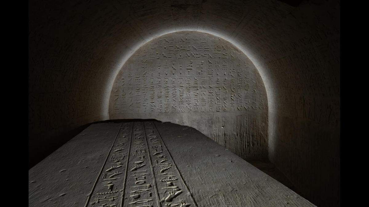 The hieroglyphics were intended to ensure the deceased passed smoothly into the afterlife, experts said.