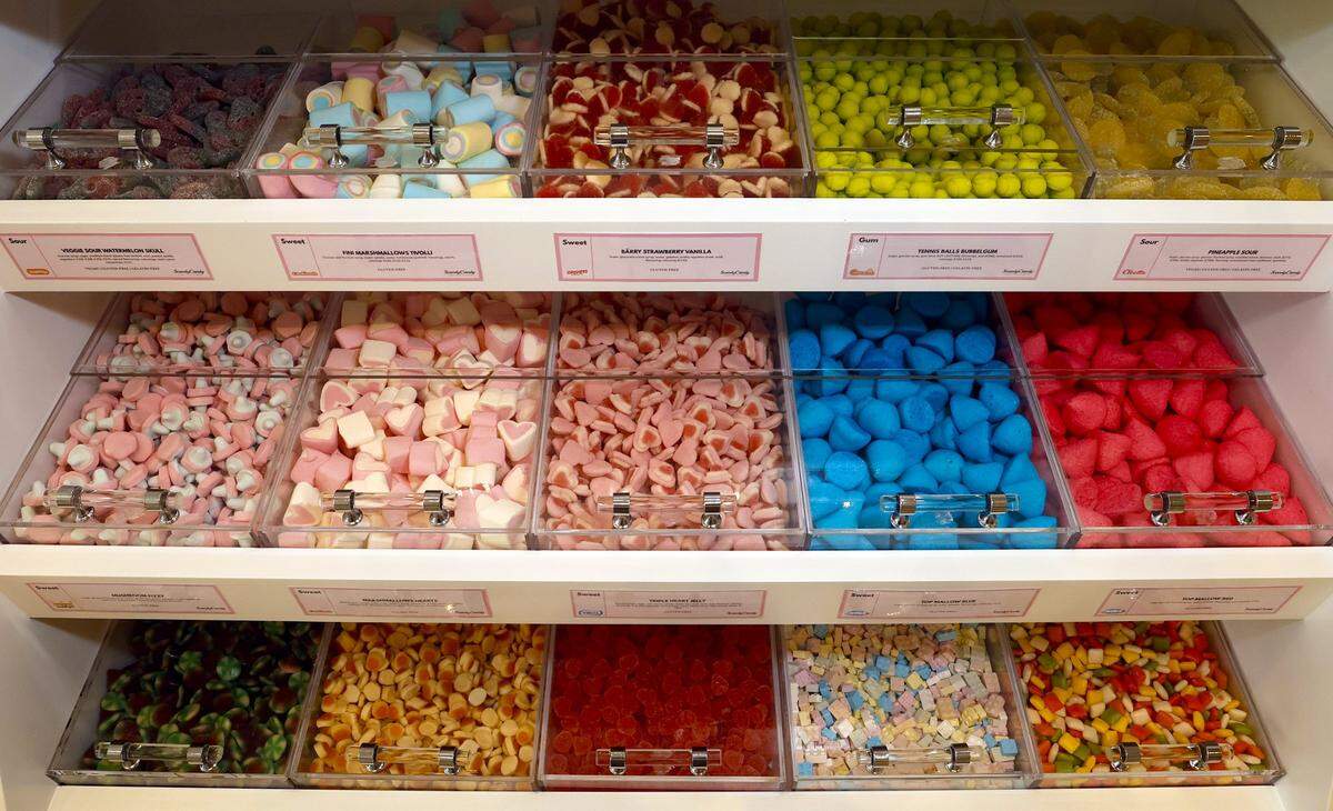 An assortment of candy on display at the Scandy Candy store on Miracle Mile in Coral Gables, Florida, on Thursday, September 4, 2025.