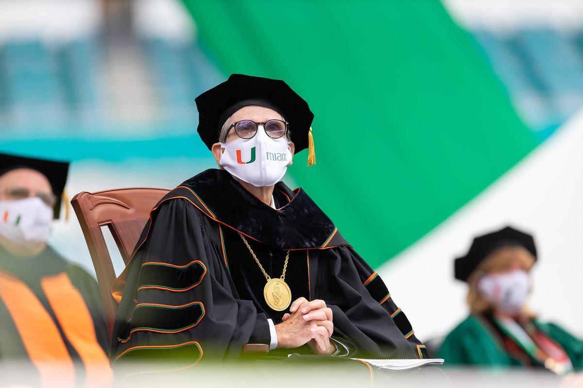 University of Miami President Julio Frenk encouraged the graduates to always make sure that what drives them ‘is more than mere self interest.’