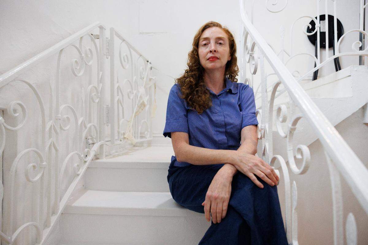 Rachel Feinstein at her art show inside The Bass art museum in Miami Beach. The show is about childhood nostalgia in Miami. “I could not have made any of this had I grown up anywhere else,” said Feinstein.