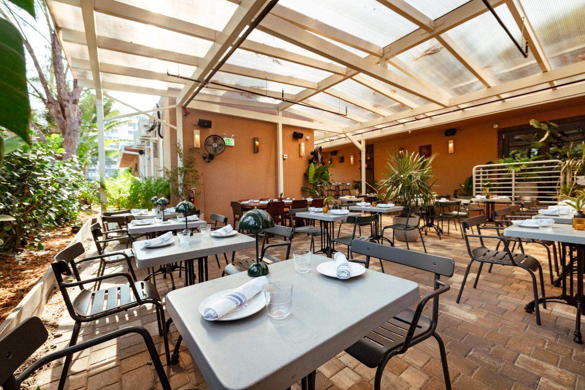 The new patio at Macchialina in Miami Beach.