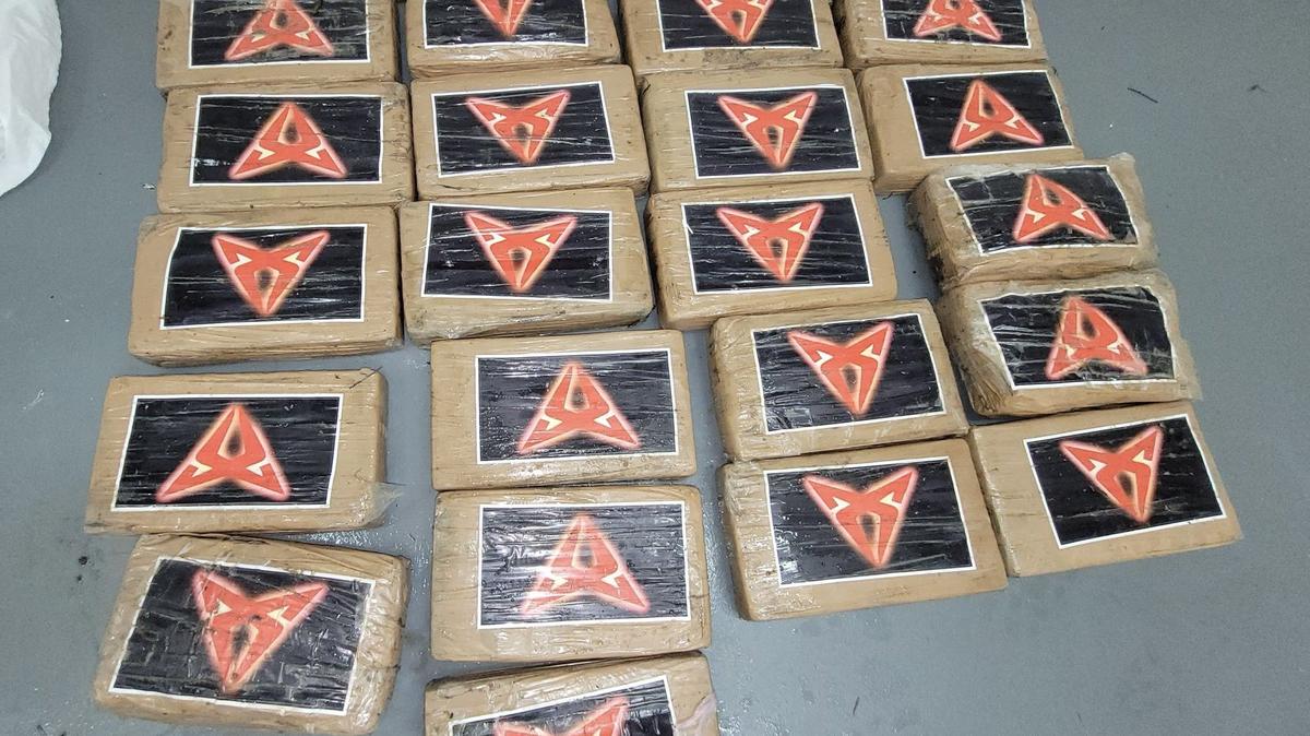 Packages of individually-wrapped cocaine are displayed on a table Sunday, Aug. 4, 2024. The U.S. Border Patrol said it was found on a beach in Islamorada in the Florida Keys.
