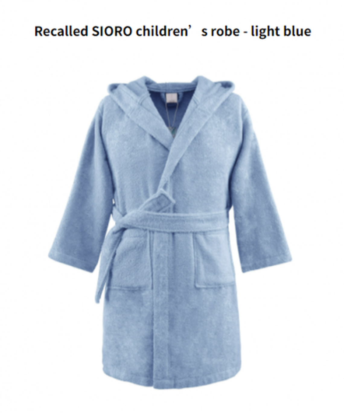 The blue version of the recalled SIORO boys robe