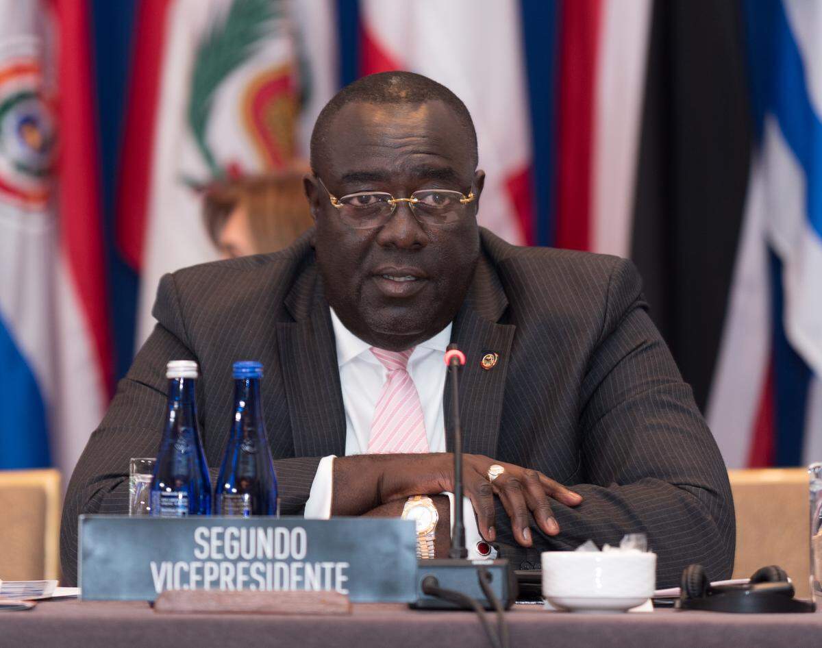 Haitian Foreign Minister Bocchit Edmond during a session at the Organization of American States on September 23, 2019, in New York City.