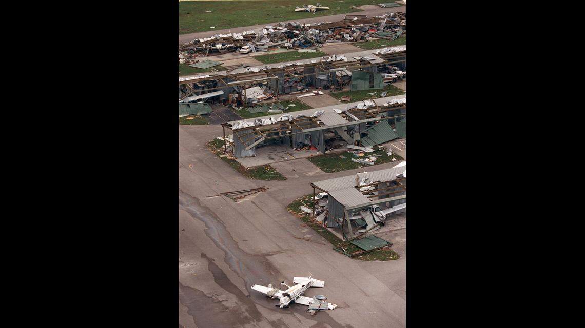 Homestead Air Force Base would never be the same after Hurricane Andrew struck in August 1992. It is now an air reserve base.