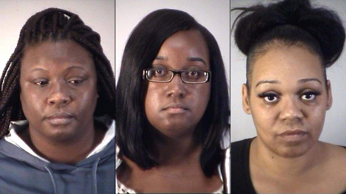 Three of the four Mount Dora caregivers from Attain, Inc. who were charged with aggravated assault of a disabled adult by Lake County Sherrif’s deputies for an Aug. 13, 2019, alleged incident. Pictured: Shekeka Hester, Carolyn Joe and Breneisha Blunt. Jaleyah Wiggins is not pictured.