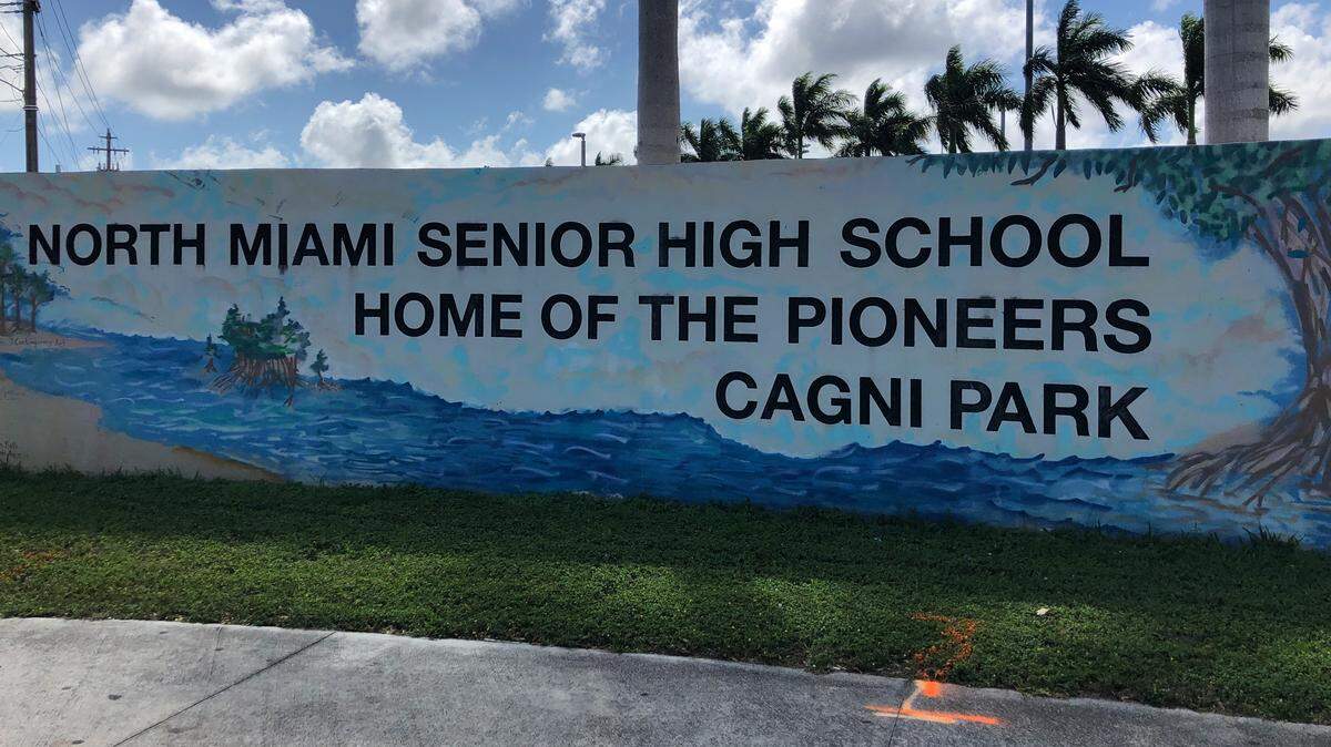 North Miami Senior High School was built on the former site of Cagni Park a decade ago. The city is still trying to rebuild the recreational facilities nearby.