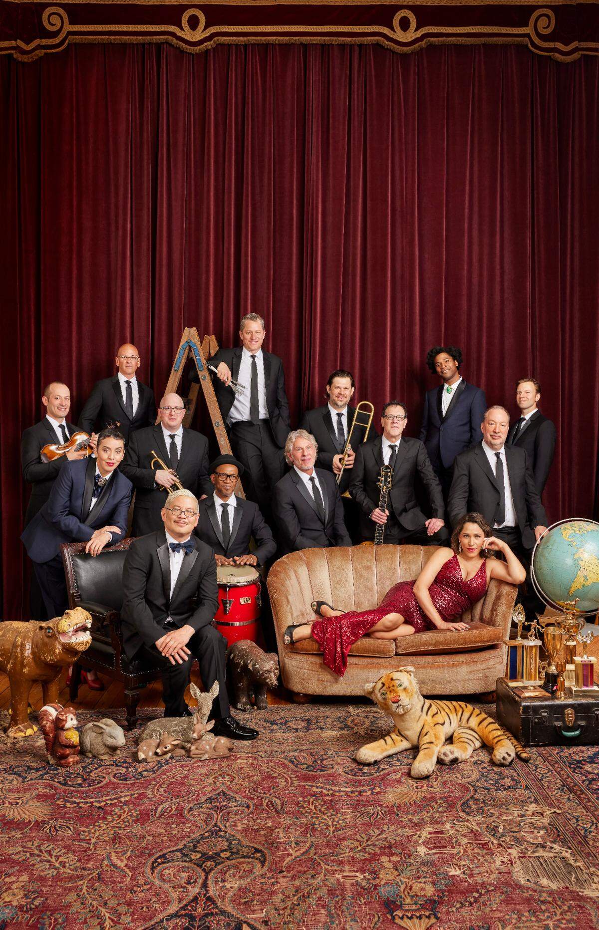 In his hometown of Portland, Oregon, Thomas Lauderdale founded the “little orchestra” Pink Martini in 1994. One year later, he called China Forbes, a Harvard classmate who was living in New York City, and asked her to join. (Photo courtesy of Pink Martini)