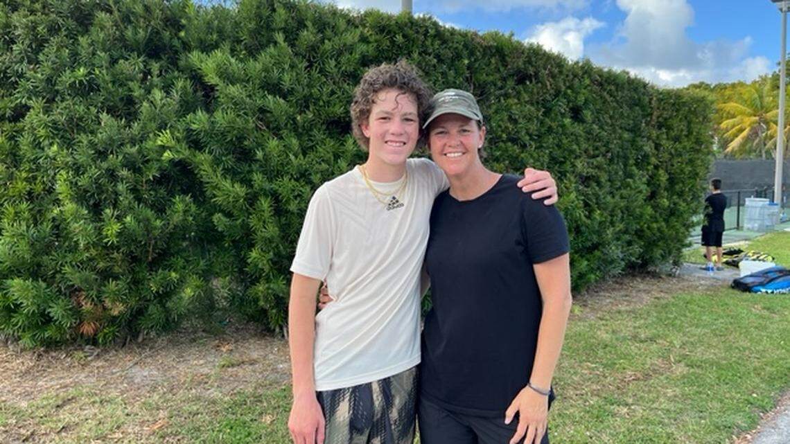 Jagger Leach is the son of former No. 1 player and tennis Hall of Famer Lindsay Davenport.