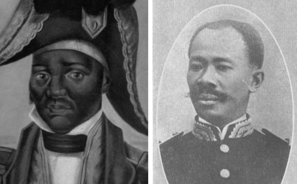 Jean-Jacques Dessalines, first ruler of an independent Haiti (left), and President Vilbrun Guillaume Sam.