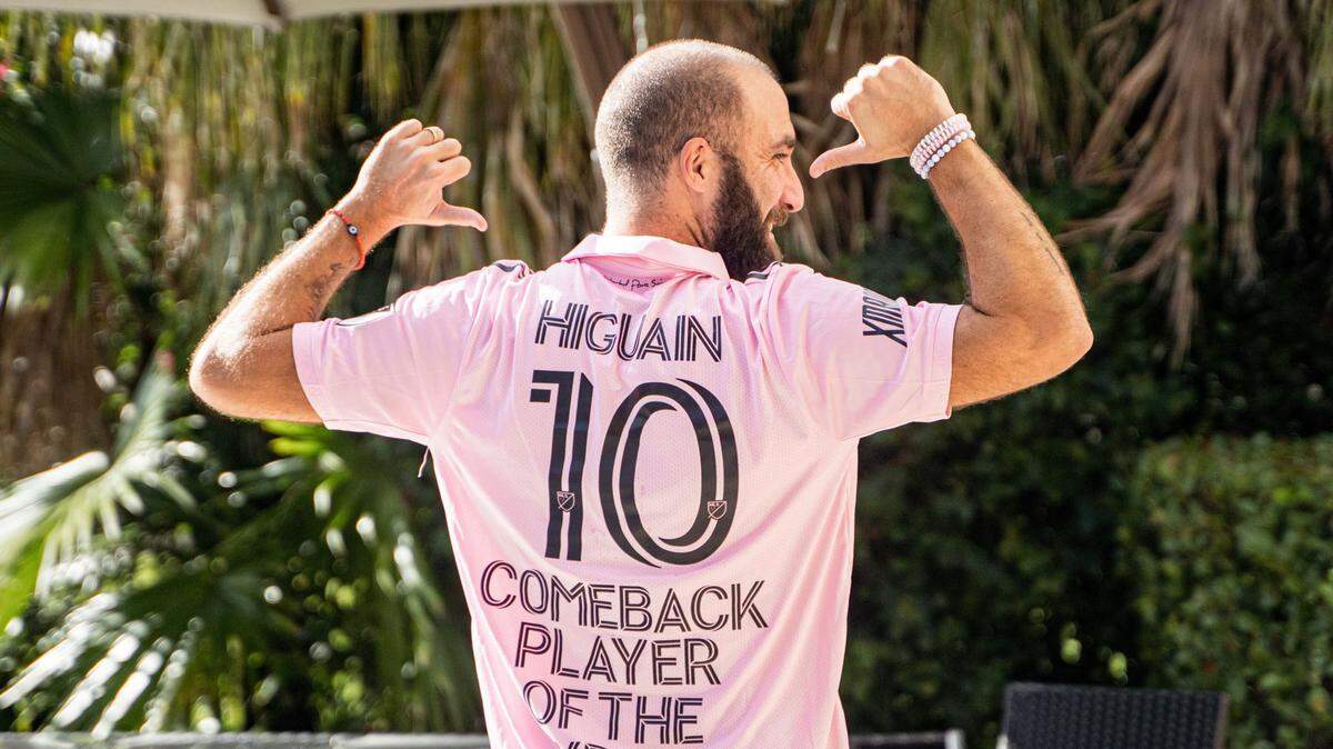 Gonzalo Higuain, who had a midseason resurgence and scored 14 goals in the last 16 games, was voted 2022 MLS Comeback Player of the Year.