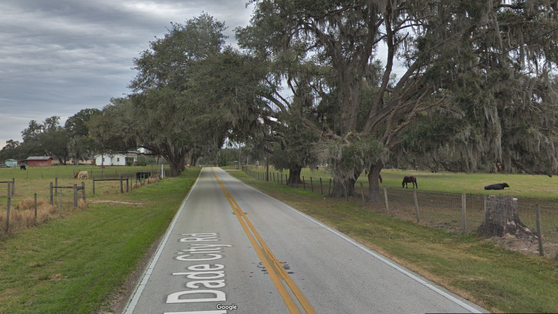 A woman wearing a striking pink dress is accused of carrying out a series of odd thefts in Florida, the last of which involved her riding off in someone’s $120,000 John Deere tractor, according to the Polk County Sheriff’s Office.