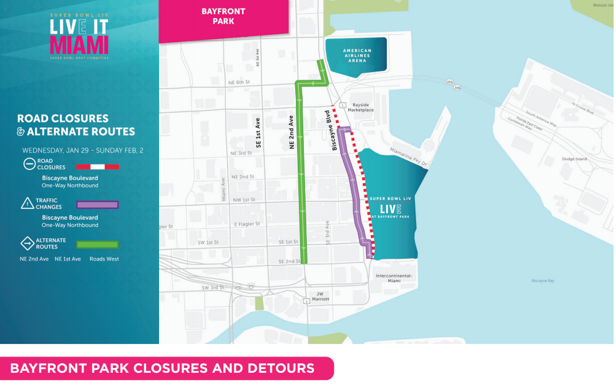 Bayfront Park will be hosting “Super Bowl Live,” a weeklong festival of free, family-friendly football-themed activities from Jan. 25 to Feb. 1.&nbsp;