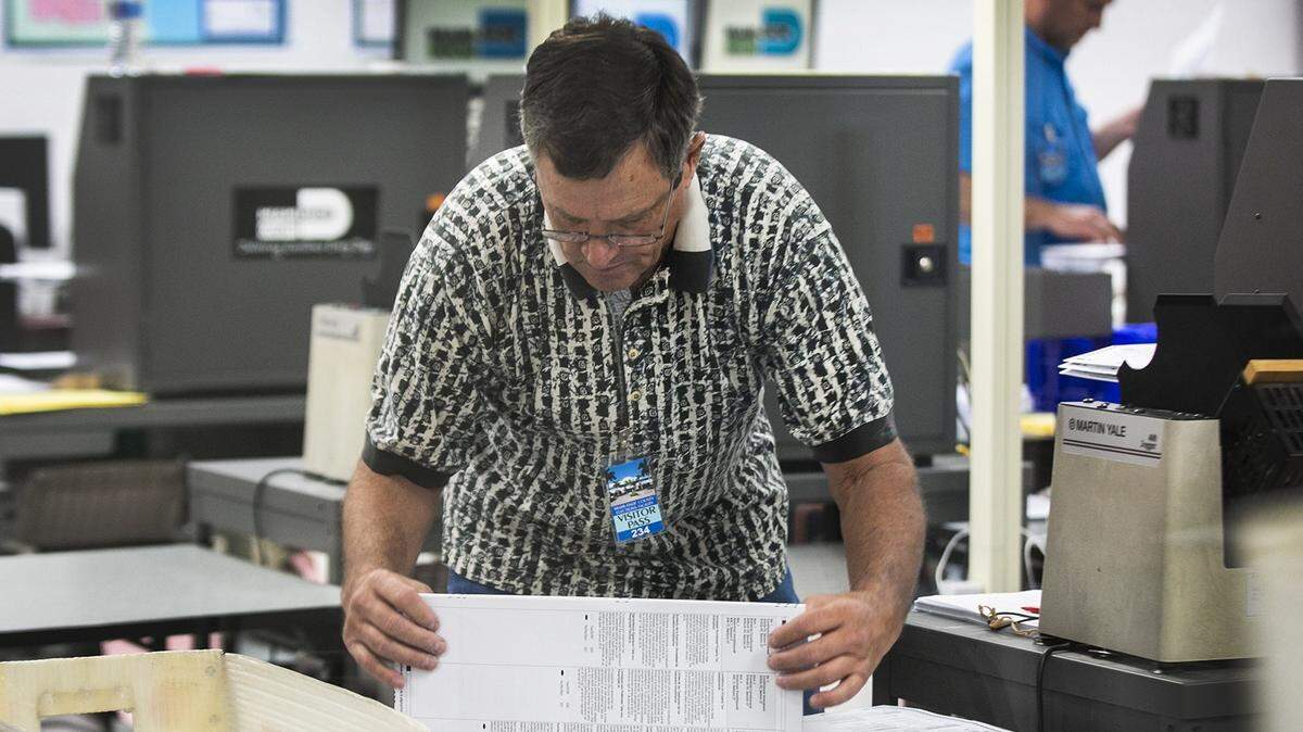 Miami-Dade County Elections Department officials recount ballots from the midterm elections. By Monday afternoon, Miami-Dade officials were halfway through recounting more than 800,000 ballots cast. But Broward had yet to begin recounting more than 700,000 ballots. Recounted ballots from all 67 Florida counties are due to state officials by 3 p.m. on Thursday.