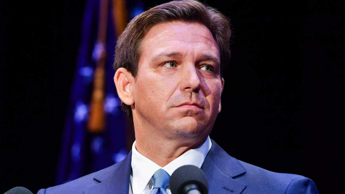 Florida’s Republican Gov. Ron DeSantis took to the stage with his Democratic opponent Charlie Crist for their only scheduled debate in Fort Pierce, Fla., Monday, Oct. 24, 2022.