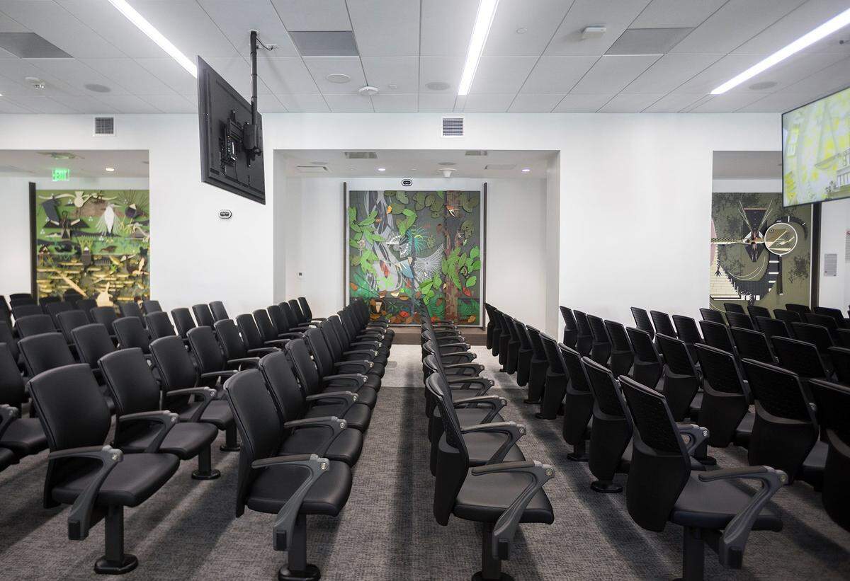A view of one of the courtrooms of the Osvaldo N. Soto Miami-Dade Justice Center, the new courthouse in downtown Miami, on November 7th., 2025.